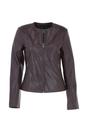 Brown Ashwood Leather Brown 'Corina' Collarless Casual Leather Jacket, Image 2 of 4