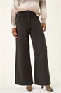 Black Soft Faux Suede Trousers, Image 1 of 5