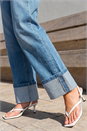 Denim Dusk Turn Up Wide Leg Jeans, Image 4 of 4