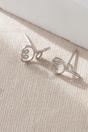 Silver Sterling Silver Tulip Flower Studs, Image 2 of 3