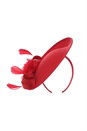 Red Mini Disc Fascinator, Image 3 of 4