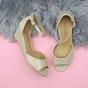 Natural AJVANI Natural Mid Wedge Heel Ankle Strap Sandals, Image 4 of 6