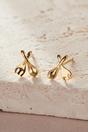 Gold Sterling Silver Fork & Spoon Studs, Image 3 of 3