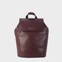 Burgundy Assots London Burgundy 'JERMYN' Classic Full Grain Leather Flap-over Backpack, Image 1 of 1