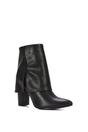Black 'Ayla' Fold Over Ankle Boots Layered Point Toe Block Heel Booties, Image 2 of 6