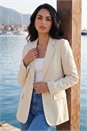 Stone Dusk Stripe Tie Belt Blazer, Image 2 of 5