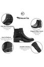 Black Tamaris Black Tamaris Womens Black Buckle Biker Boots, Image 2 of 7