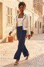 Ivory  Boucle Contrast Tape Jacket, Image 2 of 4