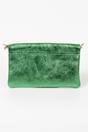 Green Metallic Italian Leather Clutch Bag, Image 3 of 3