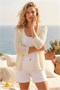 Ivory Petite Textured Knit Cardigan, Image 1 of 4