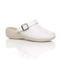 White AJVANI White Low Wedge Slingback Clogs Mules, Image 1 of 6