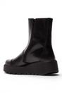 Black Womens Leather Platform Boots-TARP553FLY, Image 4 of 5