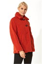 Rust Faux Fur Teddy Coat, Image 1 of 5