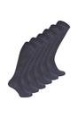 Grey Ladies 6 Pairs Long Bamboo Socks | Knee High Plain & Patterned Design Socks, Image 1 of 3