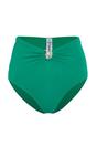 Emerald High Waist Hardware Detail Shaping Bikini Bottom with Front Accent, Image 2 of 4