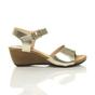  Low Wedge Heel Buckle Sandals, Image 2 of 7