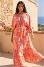 PINK Floral Boho Maxi Dress, Image 2 of 4