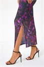PINK Printed Ruched Mesh Pencil Skirt, Image 5 of 5