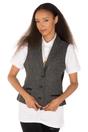 Grey Infinity Leather Grey Tweed 1920s Herringbone Grey Waistcoat, Image 3 of 5