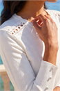 Ivory  Scalloped Neck Knit Jumper, Image 4 of 4