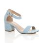 Light Blue AJVANI Light Blue Mid Block Heel Ankle Strap Sandals, Image 1 of 6