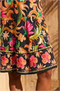 Peach Floral Border Strappy Dress, Image 4 of 4