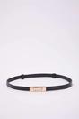 Multi WOVCOR Multi Double Pack Gold Rectangular Clasp Slim Faux Leather Belt, Image 3 of 4