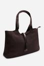 Dark Brown Where's That From Dark Brown Cabana Suede Shoulder Tote Bag, Image 2 of 7