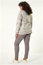 Multi  Curve Broken Stripe Knit Jumper, Image 3 of 5