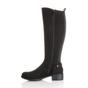 Black Low Heel Calf Riding Boots, Image 3 of 6