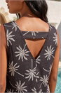 Black Palm Tree Bar Back Vest Top, Image 4 of 4