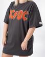 Grey AC/DC Dress Oversized Short Sleeved T-Shirt, Image 3 of 6