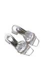 Silver 'Senara' Backless Block Heel Sandals With Crystals and Mesh, Image 6 of 6