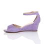 Lilac AJVANI Lilac Mid Wedge Heel Ankle Strap Sandals, Image 3 of 5