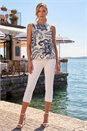 Navy  Paisley Print Shell Top, Image 2 of 4