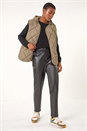 Khaki Hooded Quilt Gilet, Image 2 of 8