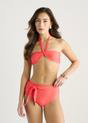 Orange Gini London Orange Tie Front High Waist Bikini Bottom, Image 1 of 4