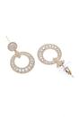 Gold Gold-Colored Circular Drop Earrings, Image 3 of 4