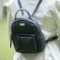 Navy 'BETTY' Zip Top Mini Pebble Grain Leather Backpack, Image 2 of 6