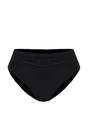 Black Ruched Draped High Waist Bikini Bottom with Shaping Fit, Image 2 of 5