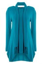 Teal Knitted Tunic with Tassel Scarf, Image 2 of 4