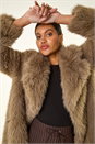 Brown Premium Faux Fur Coat, Image 2 of 6