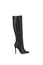 Black 'Nora' Pointed Toe Zip Up Knee High Stiletto Heel Long Boots, Image 1 of 5