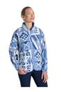 Blue Dante Patterned Full Zip Fleece Jacket, Image 4 of 4