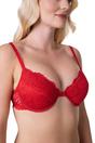 Red Floral Lace Padded Underwired Bra, Image 2 of 5