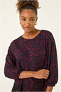 Wine Abstract Spot Print Top, Image 4 of 5