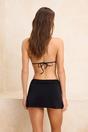 Black Slit Detail Skirted Bikini Bottom, Image 5 of 5
