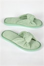 Green Towelling Knot Slipper, Image 2 of 4