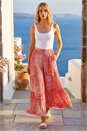 Red Tile Tiered Palazzo Trouser, Image 2 of 4