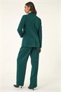 Green Tailored Pinstripe Blazer, Image 5 of 9